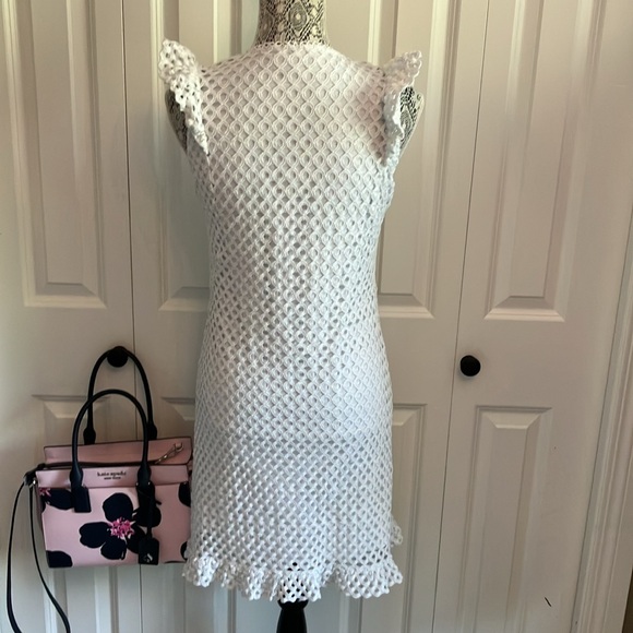 Sharagano White Textured Dress - Picture 5 of 12